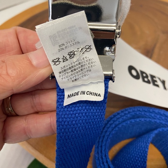 Obey NWT BIG Boy Web Belt Blue Belt OSFA Belt - Picture 5 of 9